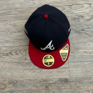 Rare New Era Atlanta Braves Low Profile 59FIFTY Fitted Hat 2018 Postseason Size8